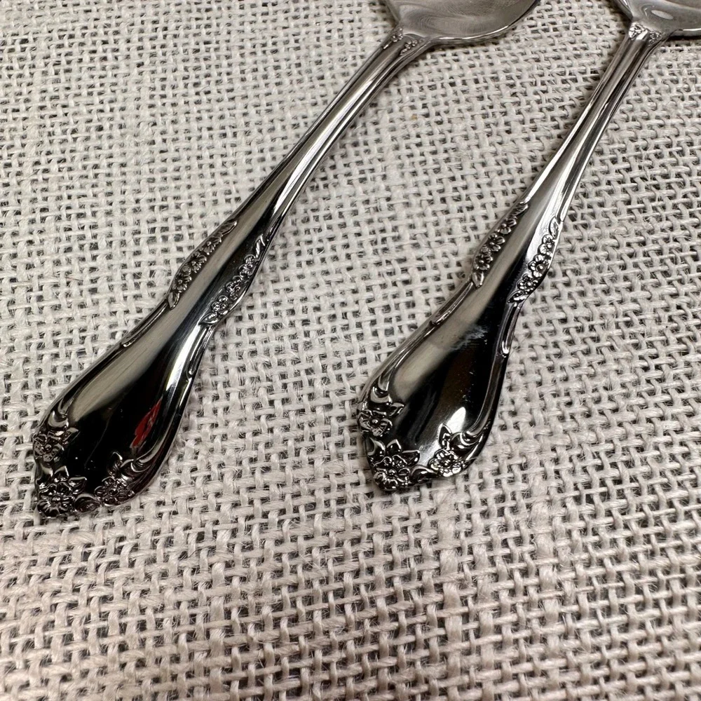 Oneida Mansfield Teaspoons Set of 2 Stainless Steel 6